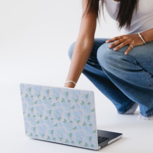 Nantucket Cottage | Blue Hydrangea laptop shell